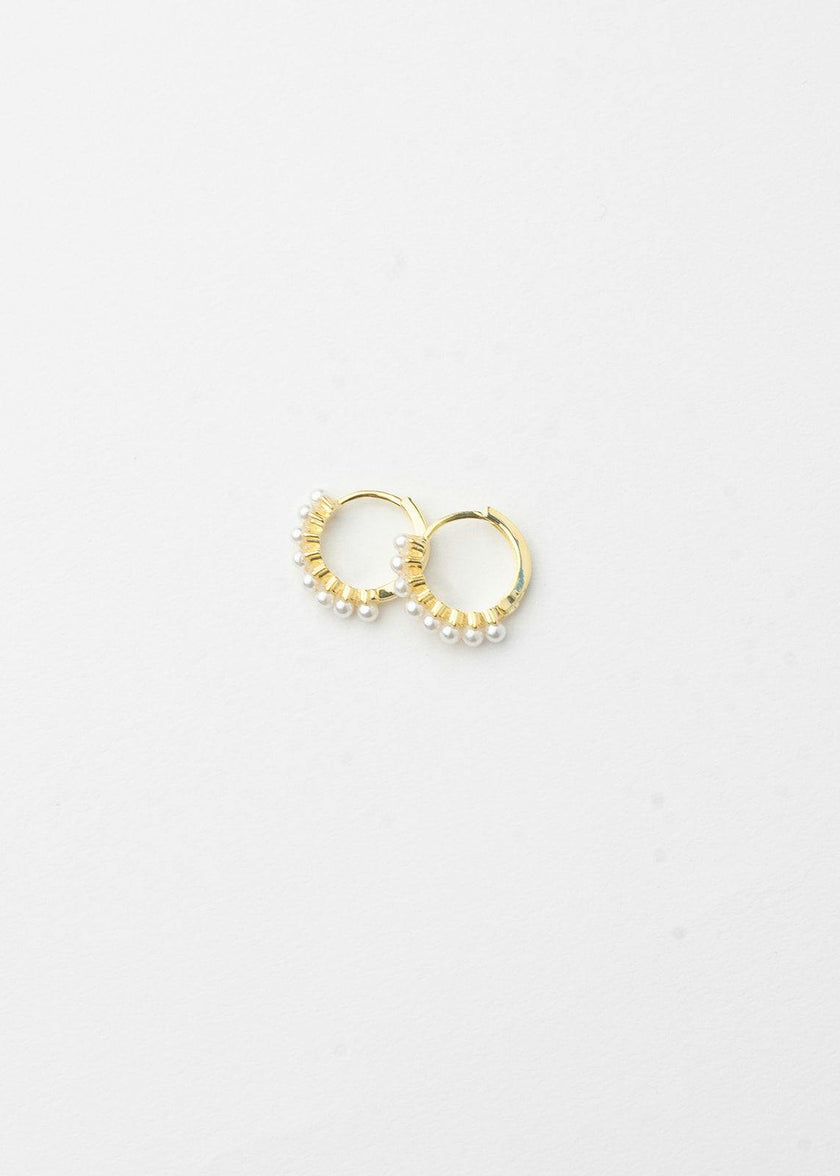 French Pearl Buckle Hoops