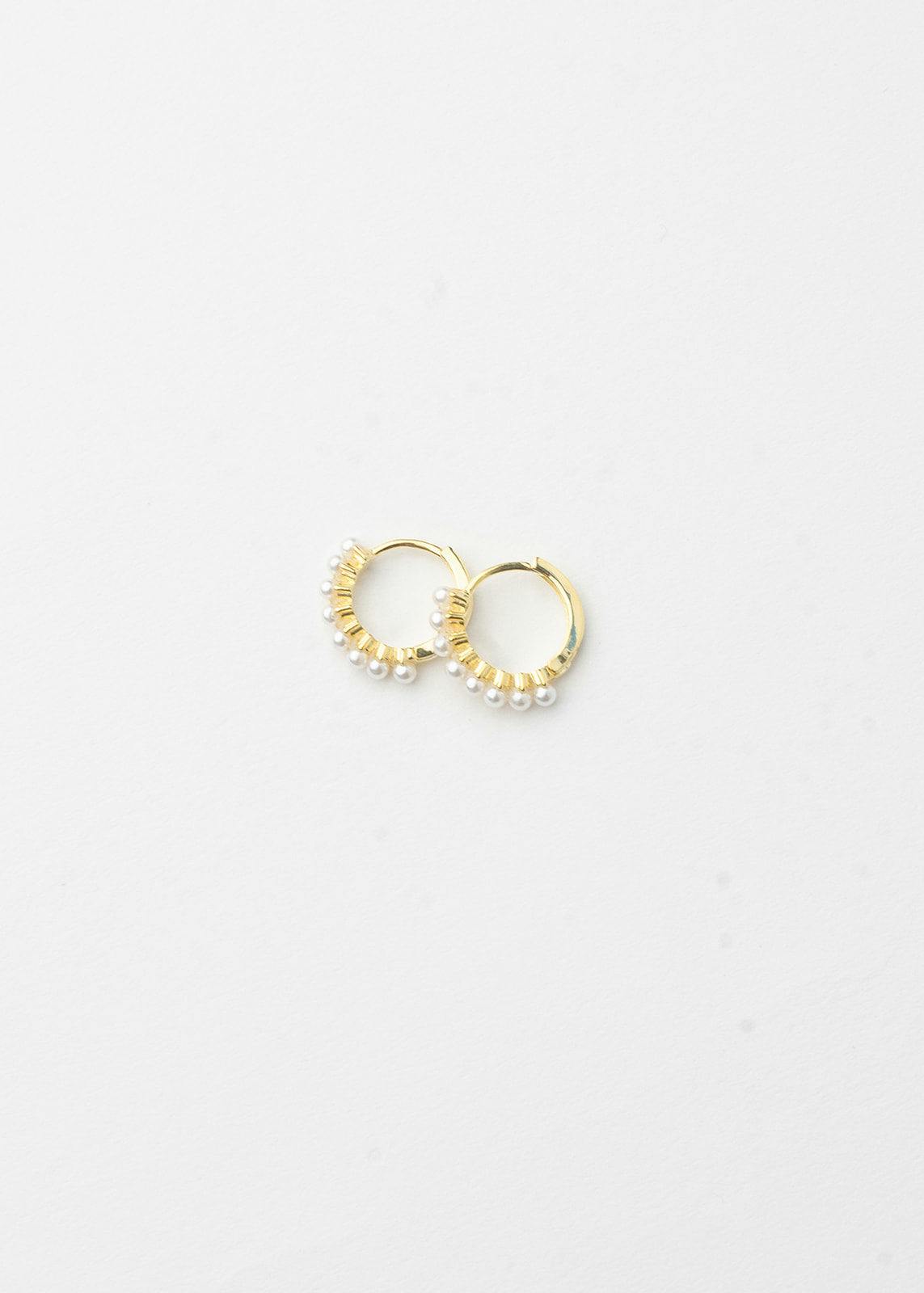 French Pearl Buckle Hoops
