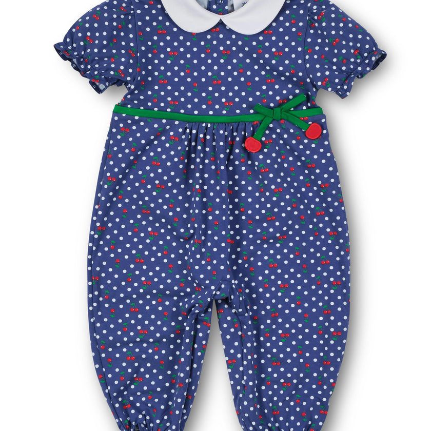 Polka Dot Cherry Printed Knit Longall