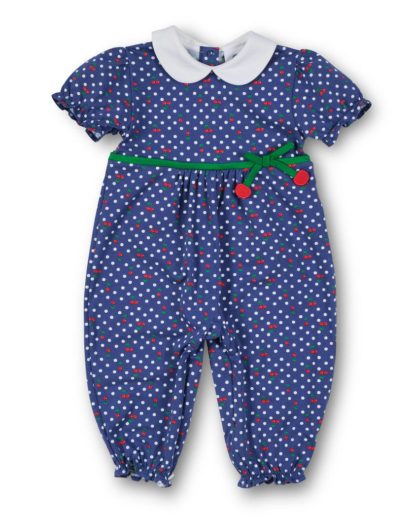 Polka Dot Cherry Printed Knit Longall
