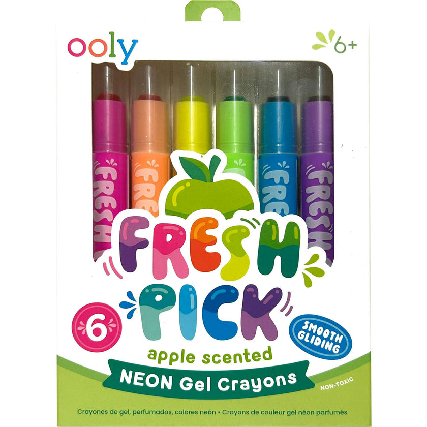 Fresh Pick Apple Scented Gel Crayons - Set of 6