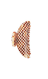 Midi Heirloom Claw in Tortoise Checker