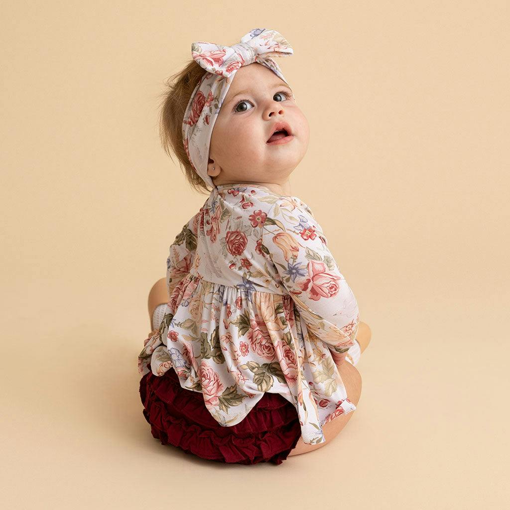 Kristiana Peplum Ruffled Bummie Set