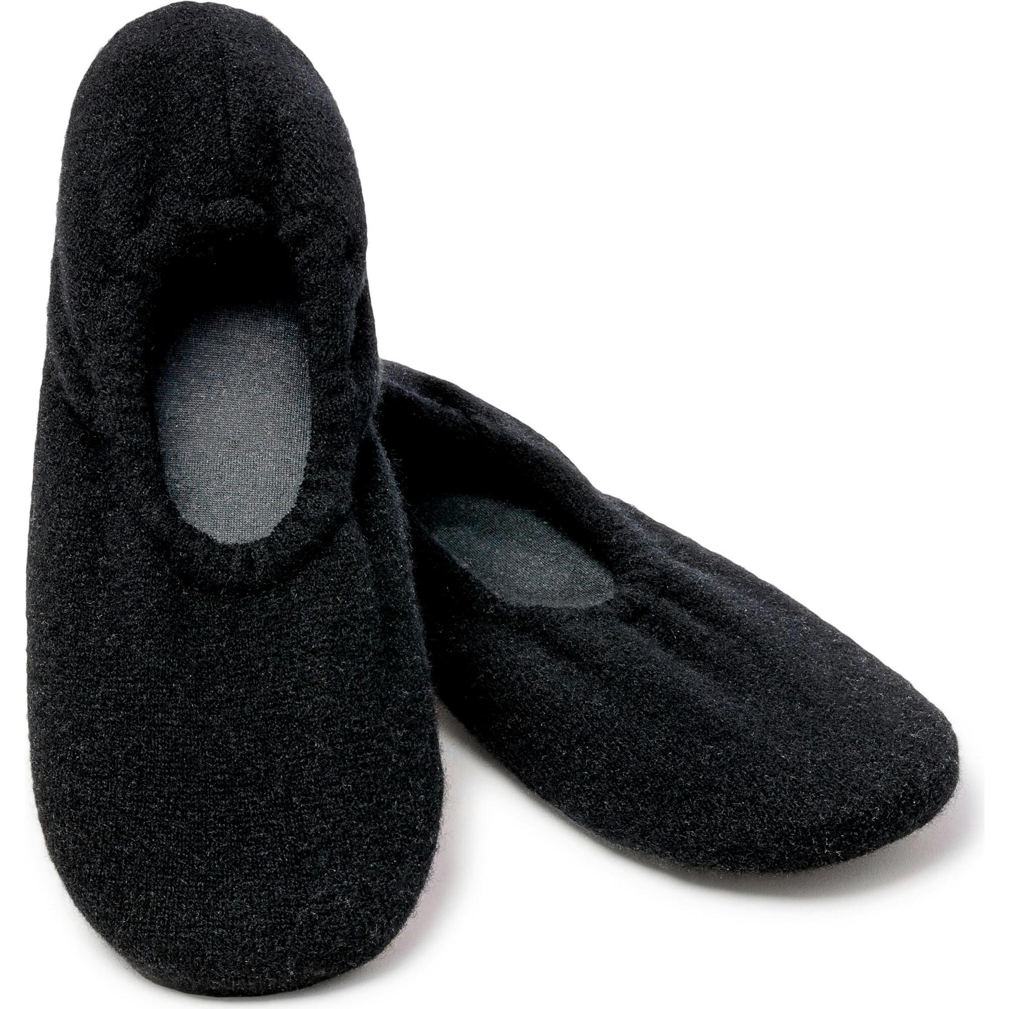 Women's Cashmere Slippers in Dark Grey