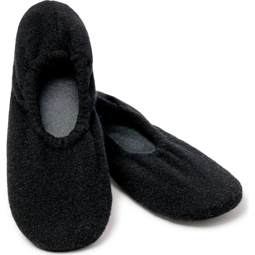 Women's Cashmere Slippers in Dark Grey