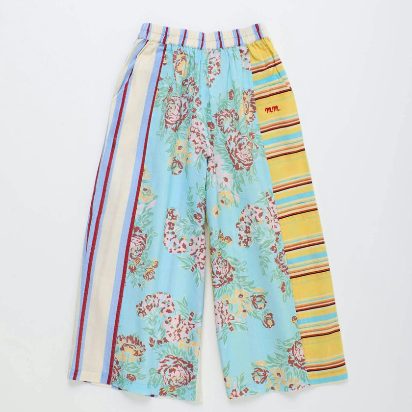 VINTAGE FLOWERS PATCHWORK PANTS MINT