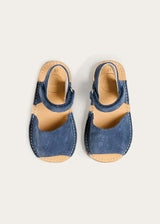 Open Toe Suede Sandals in Navy (21-30EU)