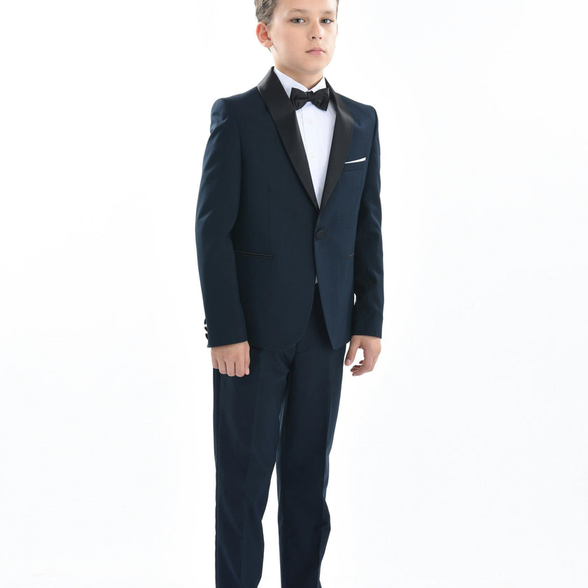 Navy Shawl Lapel Suit