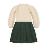 Organic Button Front Collared Sweater Dress