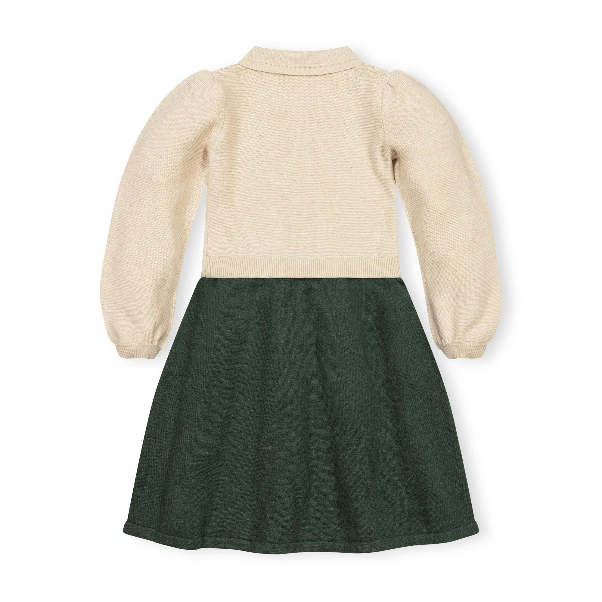 Organic Button Front Collared Sweater Dress