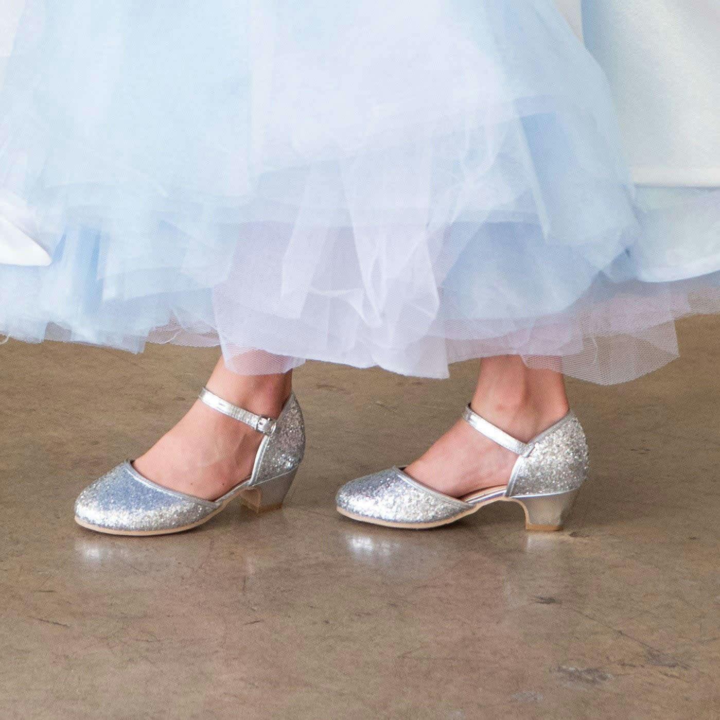 Jr Star Silver Sparkle Heels