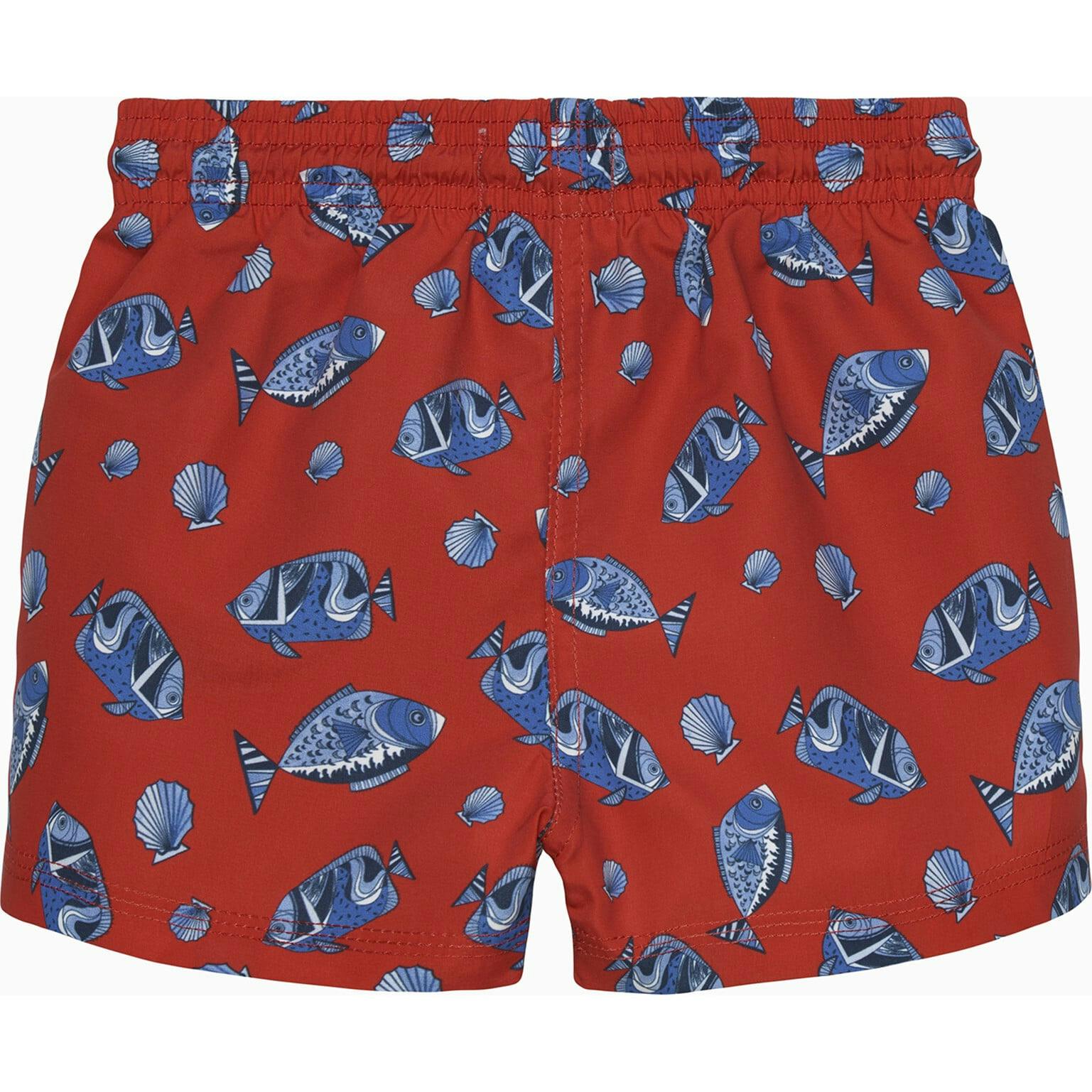 Baby Swimshorts in Red Fish