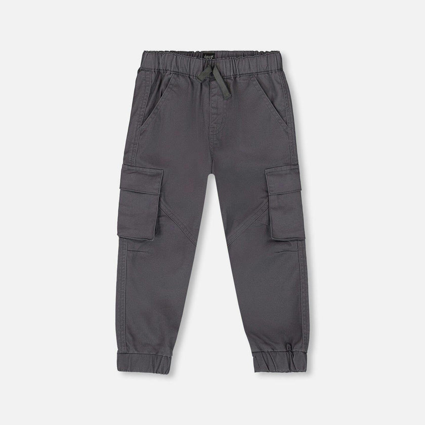 Twill Jogger Cargo Pants Dark Gray