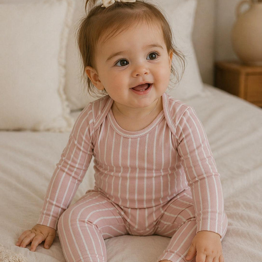 Vertical Pinstripe Loungewear Set