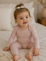 Vertical Pinstripe Loungewear Set