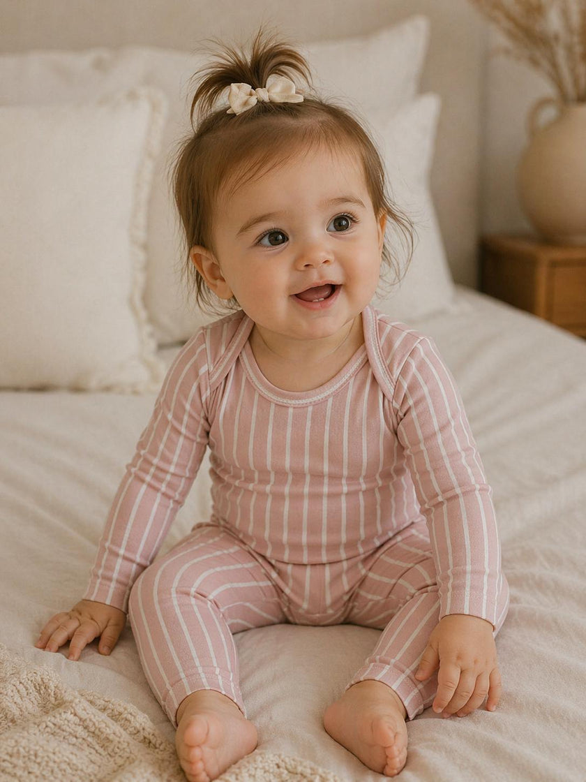Vertical Pinstripe Loungewear Set