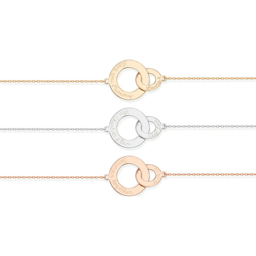 Personalized Intertwined Necklace, Sterling Silver