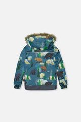 Two Piece Discover Snowsuit Blue Bear Print