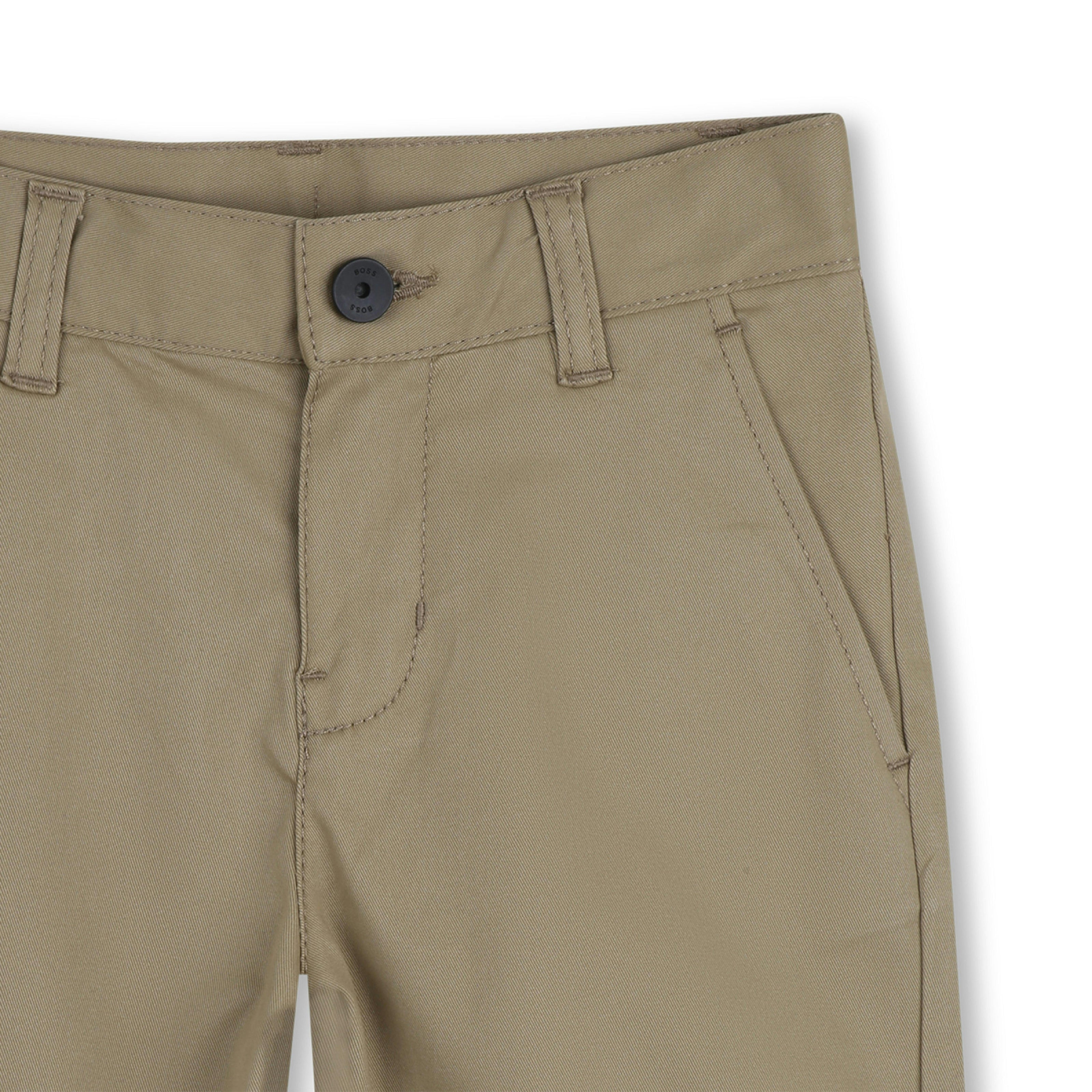 Brown Casual Folded Shorts