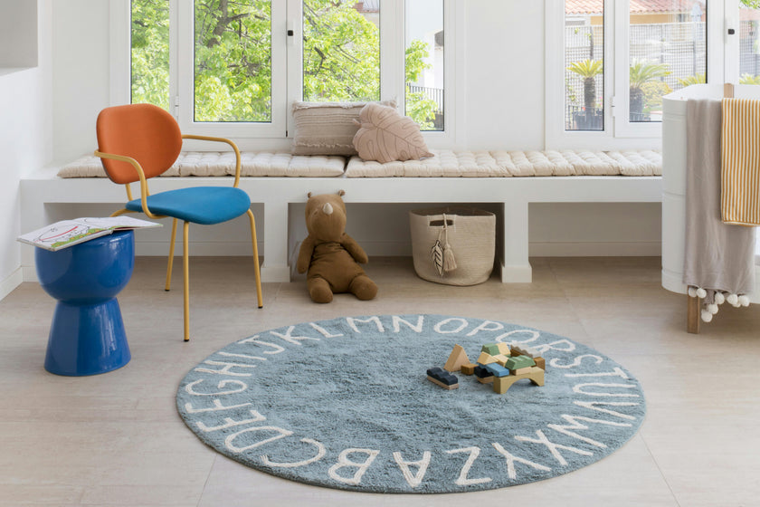 ABC Round Washable Rug