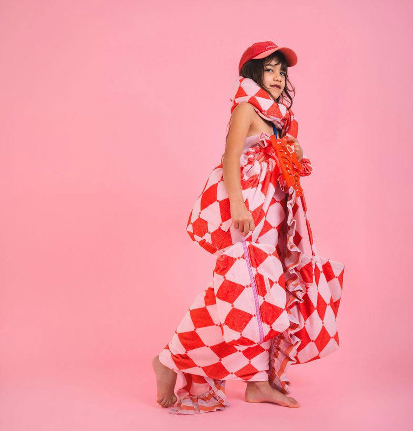 Petite Brioche Cap Red & Pink