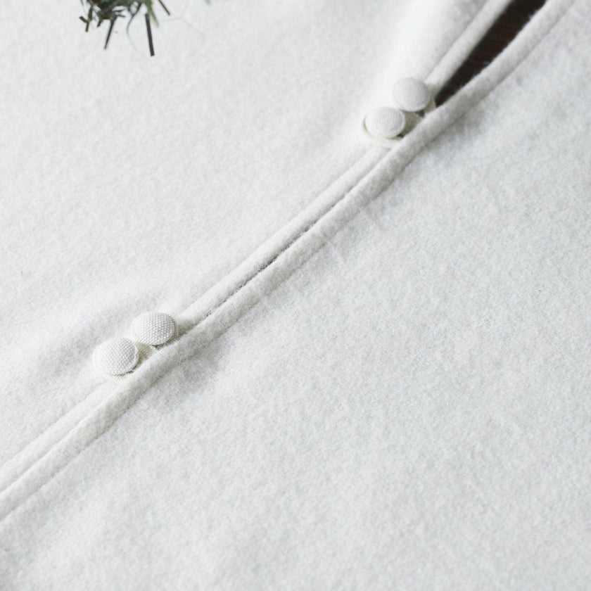 Handmade Flora Wool Christmas Tree Skirt 60"