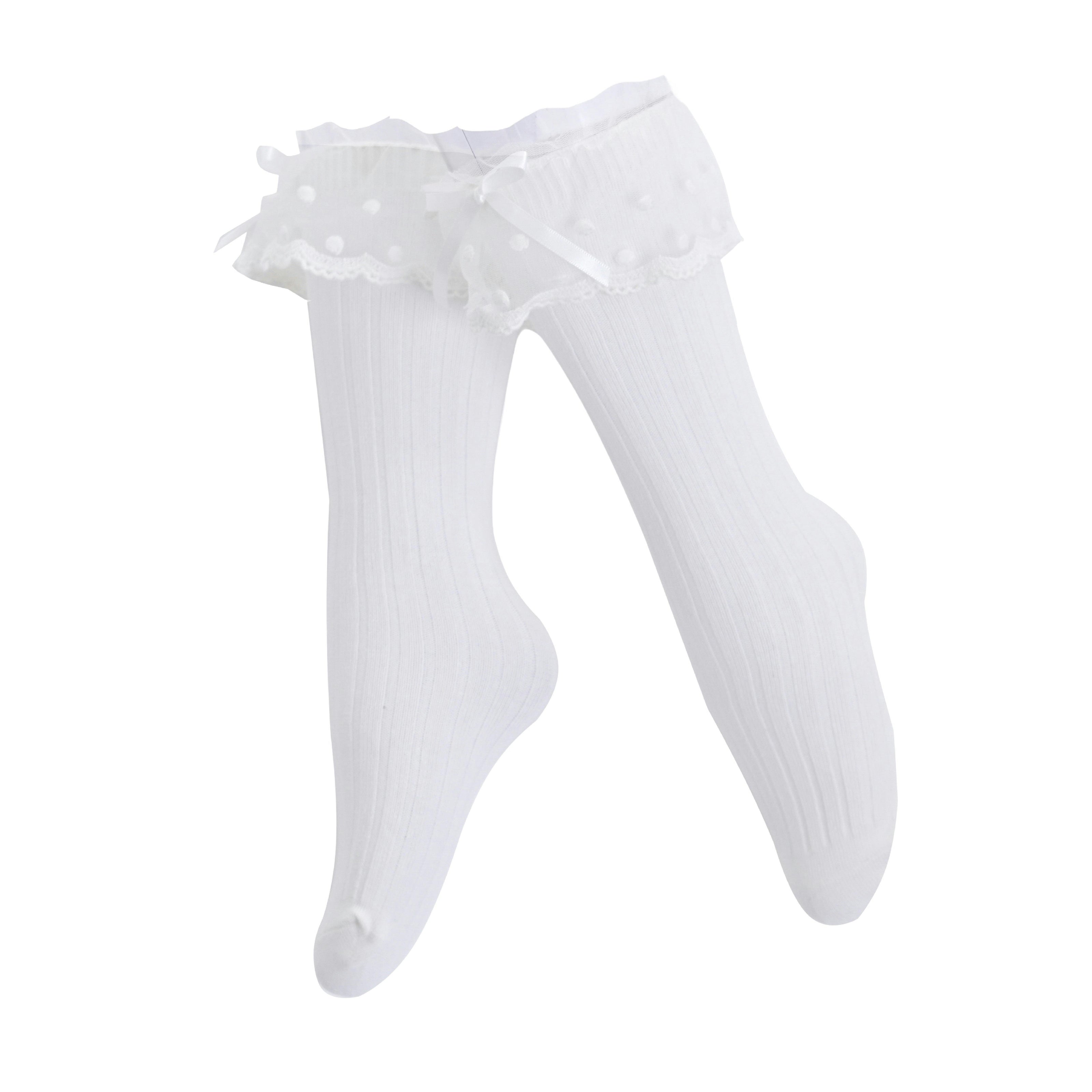 Ankle Skirt Polka Bow Socks