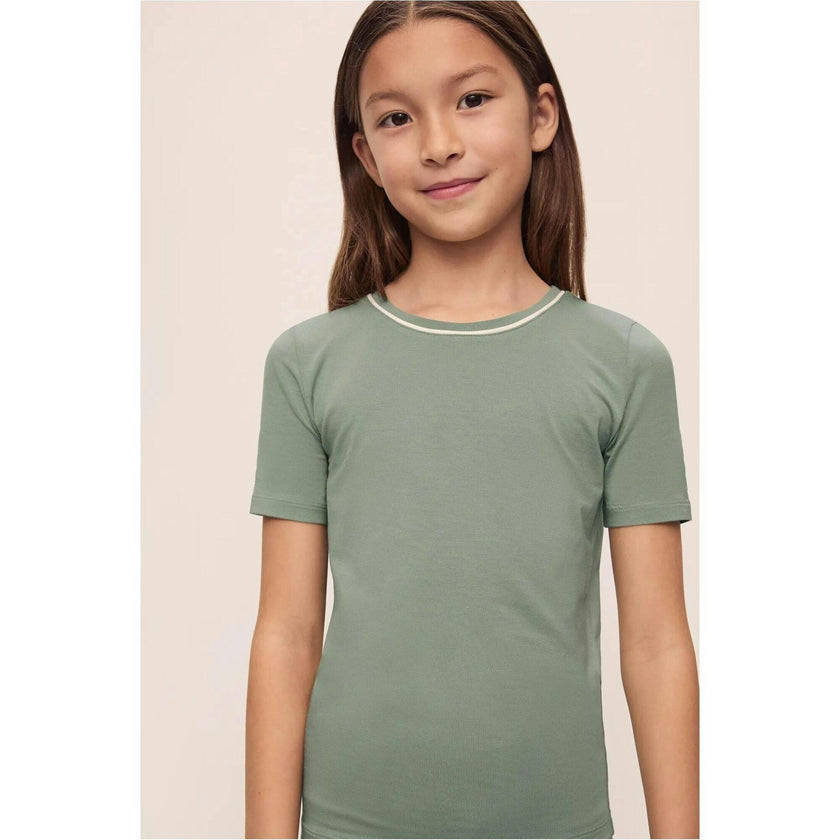 Kids TENCEL Modal Unisex Short PJ Set, Green