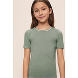 Kids TENCEL Modal Unisex Short PJ Set, Green