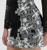 The Ash Skirt - Black with Ivory Lace