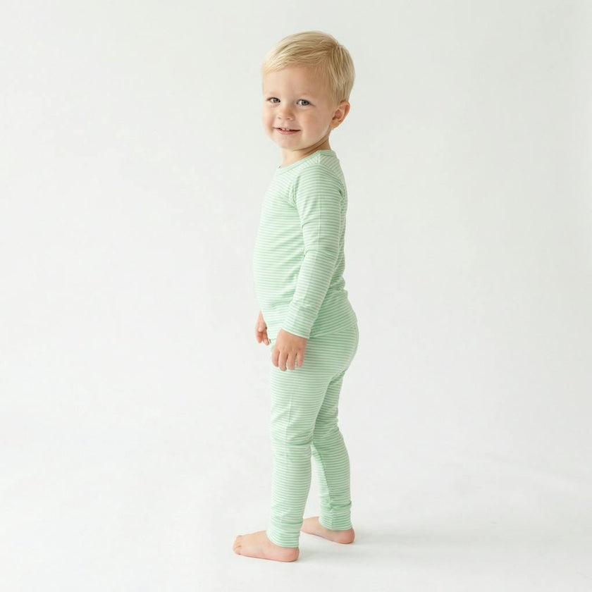 Pear Stripe Bamboo Toddler Pajama Set