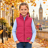 Richmond Embroidered Girl's Vest - Pink