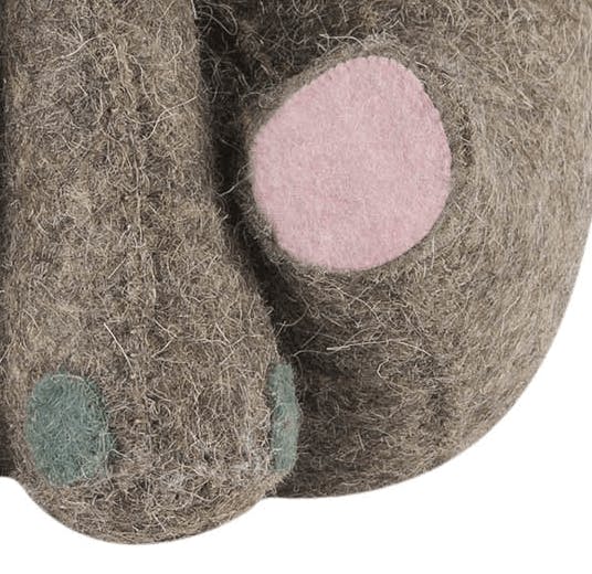 Pink Elephant Door Stop Hand Felted Wool