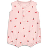 Baby organic henley tank shortie in baby bugs