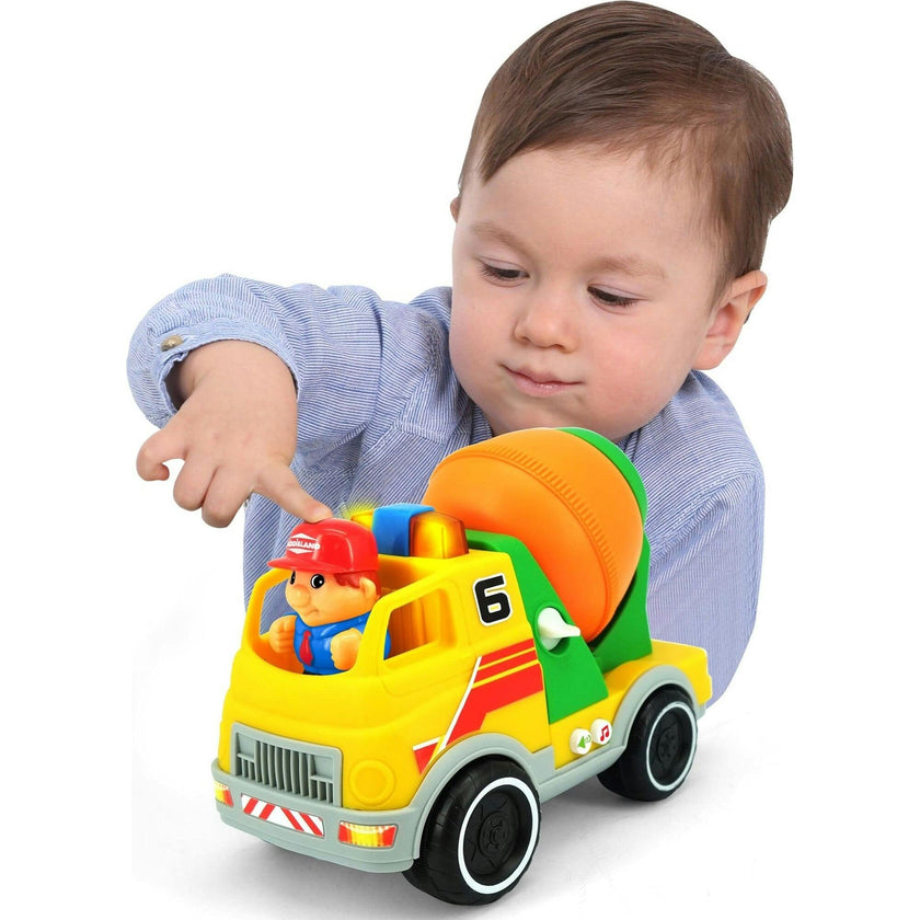 Light & Sound: Cement Mixer - Motorized Construction Toy Vehicle
