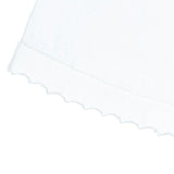 women's white linen scalloped tank