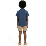 Tween Boys Basket Weave Buttondown Shirt | Navy