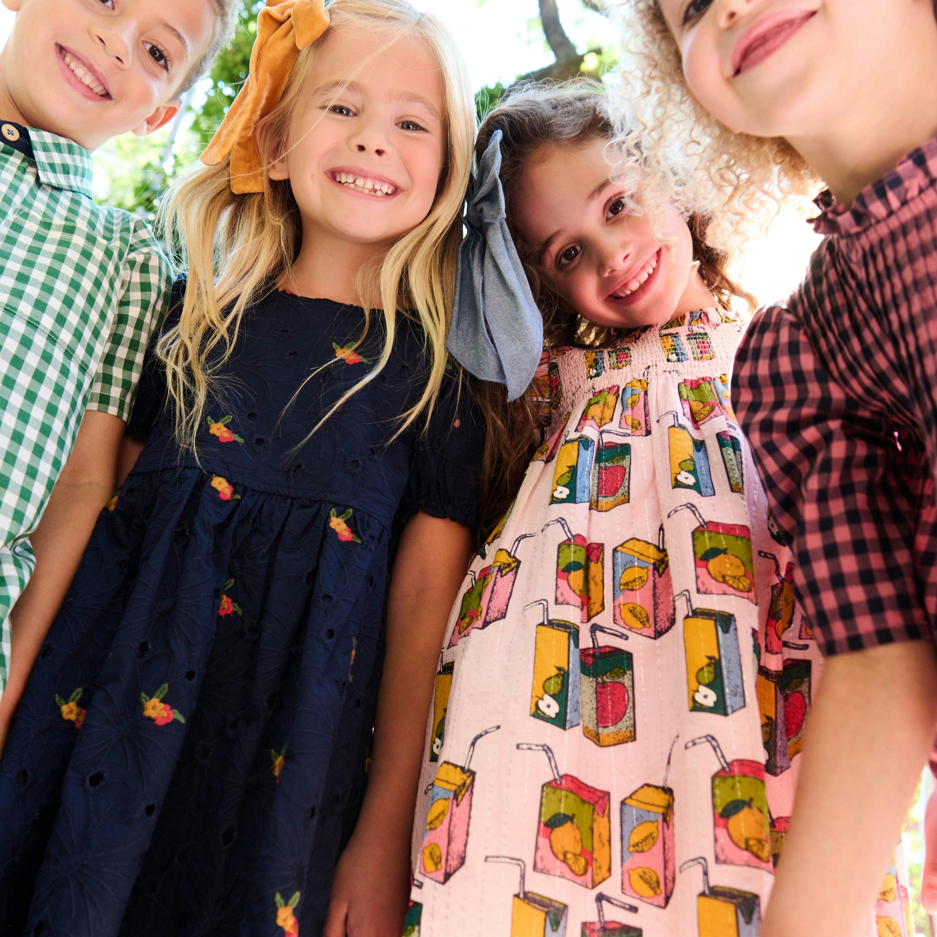 Girls Eliza Dress - Eyelet Embroidery