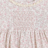 Pink Floral Smocked Dress