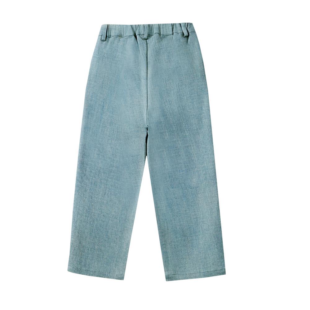 Kassim Denim Trousers | Bear | Ice Blue