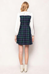 Tawny Dress in Nocturne Plaid