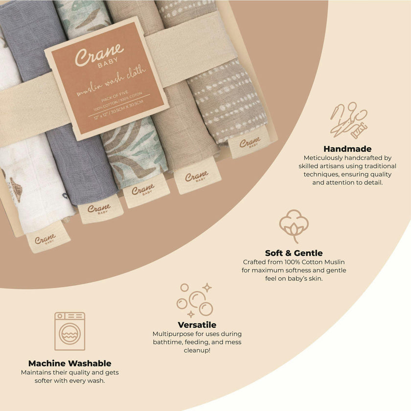 Cove Sea Life Cotton Washcloth (Set of 5)