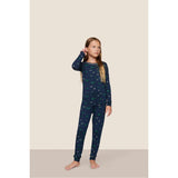 Kids Printed TENCEL Modal Unisex Long PJ Set, Blue