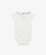 Pan One-piece, Blue Piping