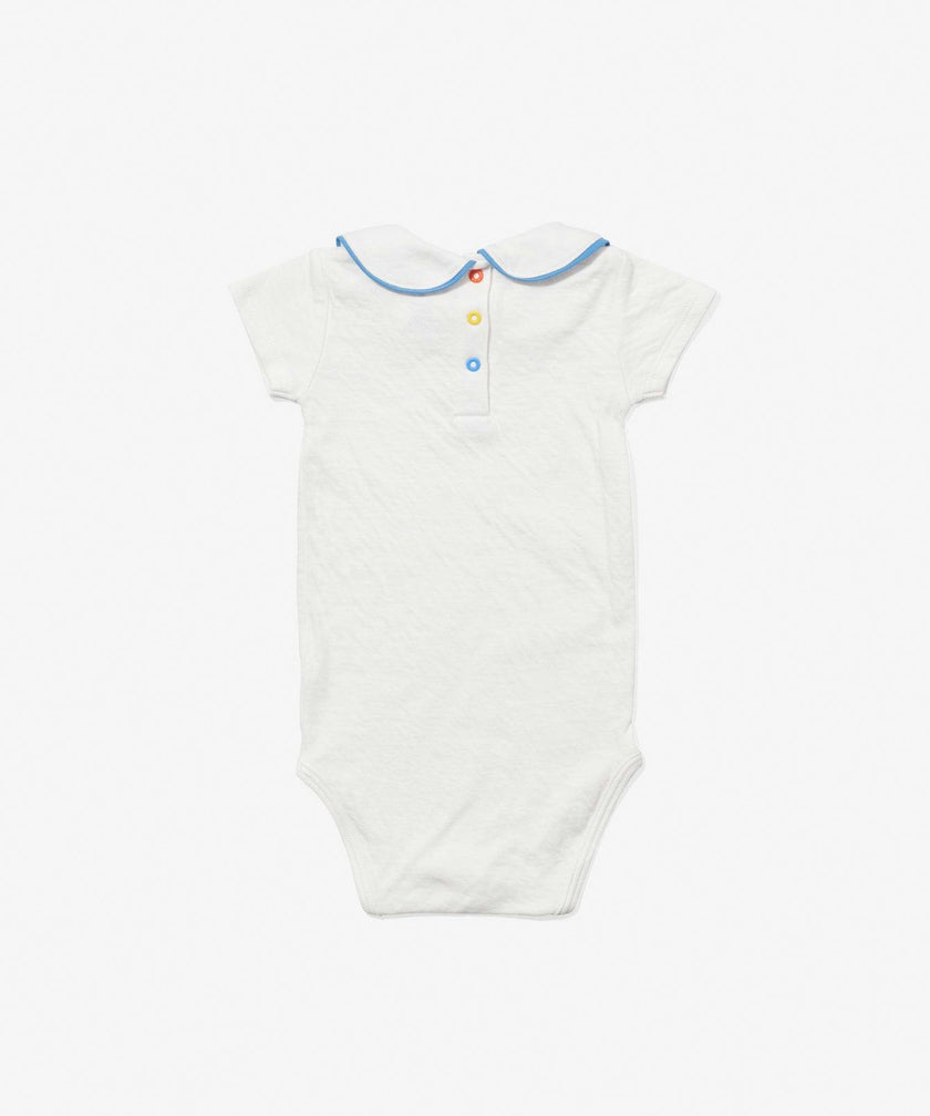 Pan One-piece, Blue Piping