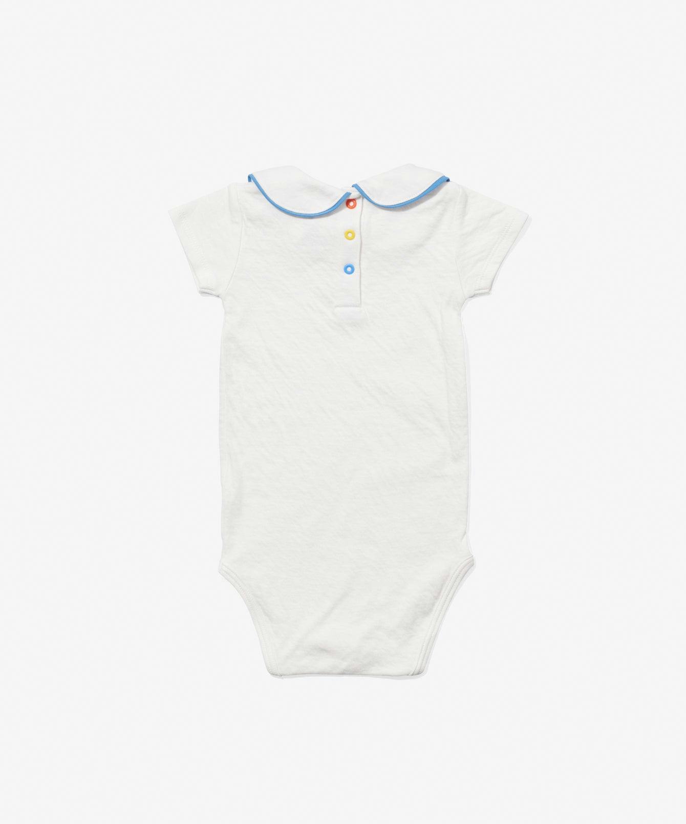 Pan One-piece, Blue Piping