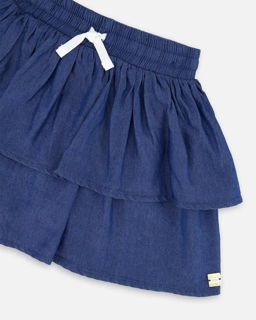 Chambray Skort