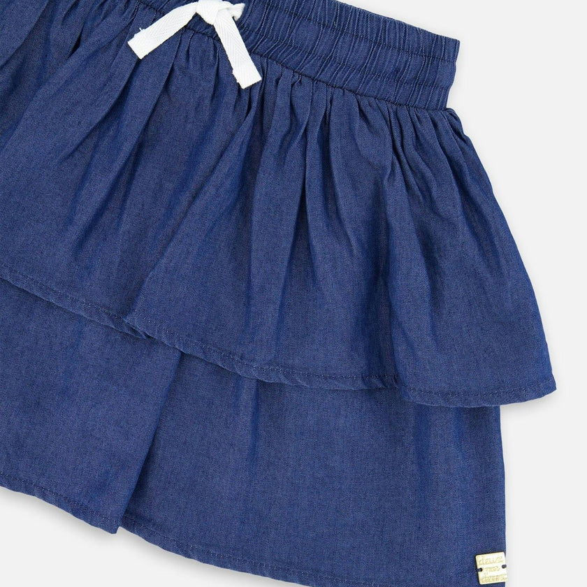 Chambray Skort