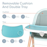 Children of Design 6 in 1 Classic High Chair with Cushion