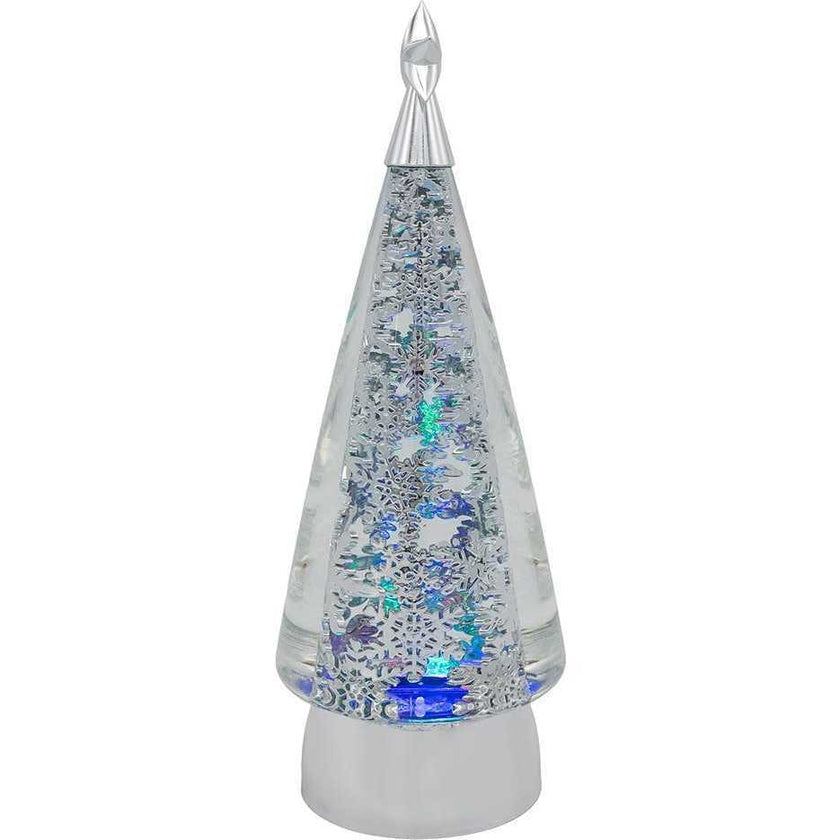 11.5-Inch Battery-Operated USB LED Rotating Christmas Tree